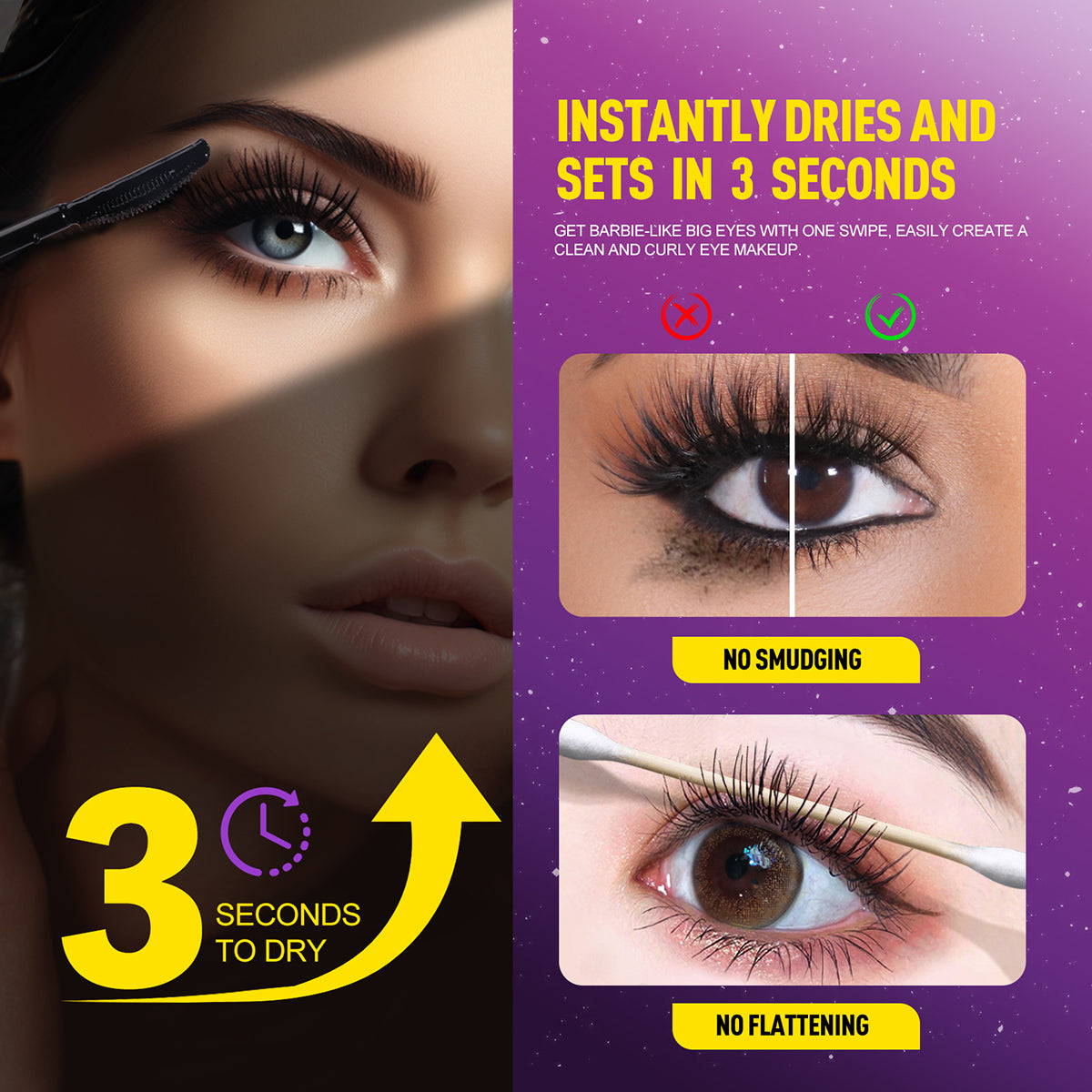 ebelin CURL TO VOLUME MASCARA,INSTANT BARBIE LASHES
